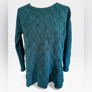 Sonoma Teal Green Textured Knit Sweater